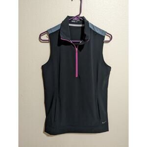 Nike Golf Tour Performance 1/4 Zip Vest Lightweight Women’s Size Medium Black